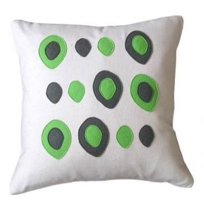 Flannel/Felt Eggs Pillow (Lime) By Balanced Design