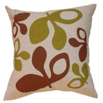 Linen Pods Pillow (Green/Chocolate) By Balanced Design