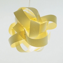 Leonardo Pendant Light, White Wood - Santa & Cole at ContemporaryLightingDecor.com
