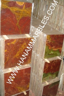 MULTI RED ONYX TILES
