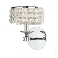 Chelsea Polished Chrome One-Light Crystal Sconce