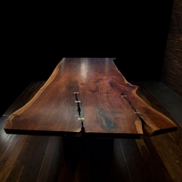 SLAB DINING TABLE -WALNUT