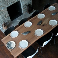SLAB DINING TABLE -ELM