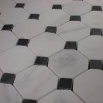 White Statuary w/ Black Octagon and Dot