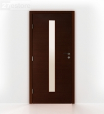Contemporary interior door Wenge Glass