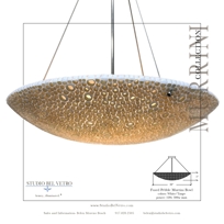 Studio Bel Vetro Fused Pebble Murrine Bowl Pendant