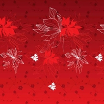 MET-D101 Asian Flowers - Red - Metallic Laminates - Artistic