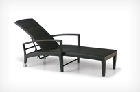 Panama Beach chair adjustable incl. wheels bronze