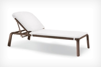 Seashell Beach chair adjustable incl. Wheels, stackable bronze