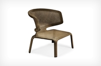 Seashell Lounge chair stackable  bronze