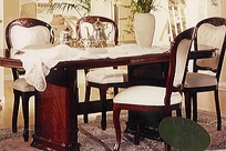Flora Walnut Extensionable Traditional Dining Table