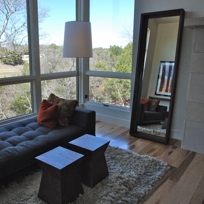 Custom Floor Standing Mirror - Solid Black Walnut Frame 6" deep 