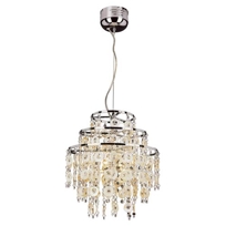 Shoyo Chrome Crystal Shell Chandelier