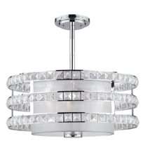 Matrix Polished Chrome Three-Light Pendant