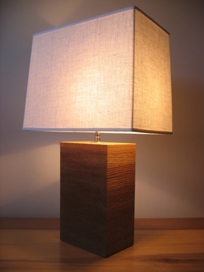 Sandblasted End Grain Lamp