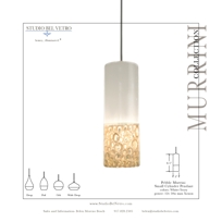 Studio Bel Vetro Pebble Murrini Small Cylinder Pendant
