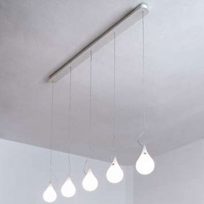 Drop 2 Liquid Light 5-Lt Pendant, Long, Next