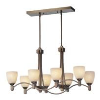 Crescendo Merlot Bronze Eight-Light Chandelier