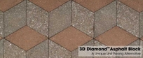 3D Diamond Asphalt Block