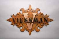 Layered Monogram Scroll Sign