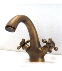 Dual Levers Antique Brass Bathroom Faucet 5560F