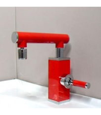 Single Lever Red Color Bathroom Faucet 0177C