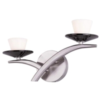Marani Satin Nickel Wall Sconce with Opal Cup Glass
