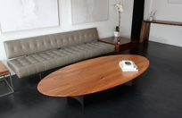 pacific madrone oval coffee table