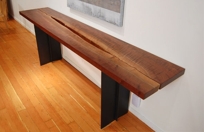 walnut console table