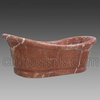 red bathtub