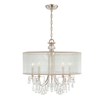 Crystorama Lighting Group 5625-CH Hampton Polished Chrome Crystal Five-Light Pendant