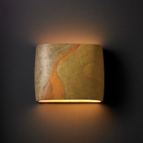 Justice Design Group CER-8855-SLHY-PL2-120M Ambiance Slate Two-Light Fluorescent ADA Wall Sconce