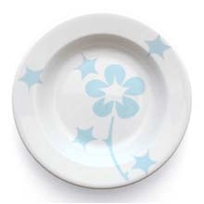 Blue Flora Rim Bowl Set