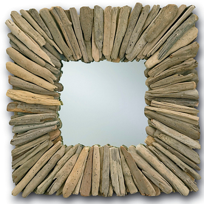 Driftwood Small Square Mirror