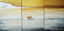 metaphor - original contemporary art landscape paintings set of 3
