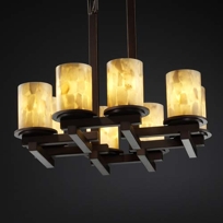 Alabaster Rocks! Dakota Eight-Light Zig-Zag Chandelier