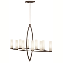 Neptune Place Colton Bronze Ten-Light Island Pendant