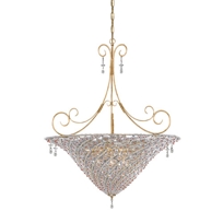 VIOLET Signature Burnished Gold Ten-Light Pendant