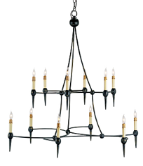 Black Tiered Modern Iron Chandelier