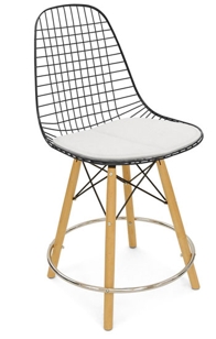 Dowel 25" Swivel Counter Wire Stool