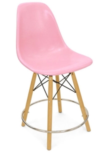 Dowel 25" Swivel Side Shell Counter Stool