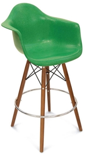 Dowel 30" Swivel Arm Shell Bar Stool
