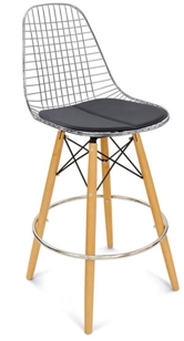 Dowel 30" Swivel Wire Bar Stool