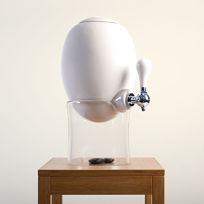 Ovobar Beverage Dispenser - shown in Glass Base by Aquaovo