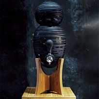 Caviar Legato Water Filter shown in Wood Base