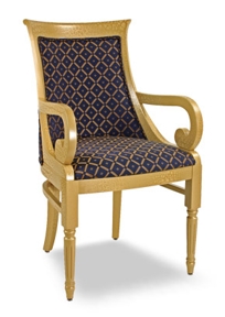 Borsett Upholstered Wood Dining Arm Chair