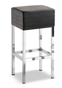 Cube Stitch Hi Modern Upholstered Bar Stool