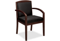 Leather Wood Guest Chair