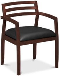 Leather Wood Guest Chair