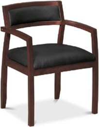 Leather Wood Guest Chair